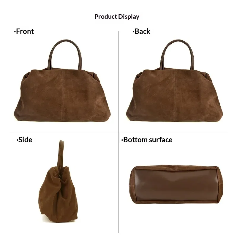 Matte Cowhide Premium Retro in style Commuter Tote Bag