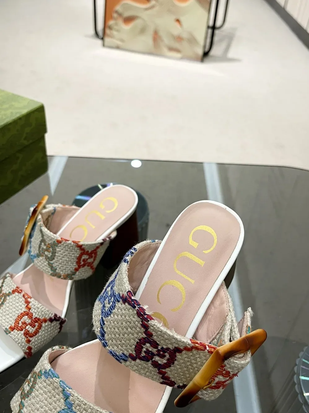 Gucci Sandal With Bamboo Buckle Yellow for Women
