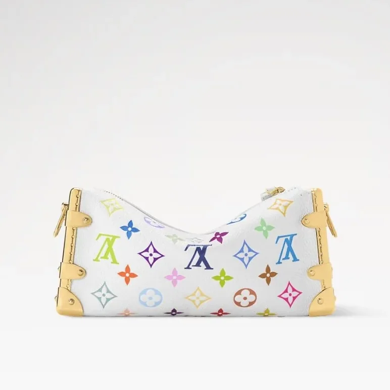 Louis Vuitton LV x TM Slim Trunk Crossbody Bag in Multicolored Gold Hardware