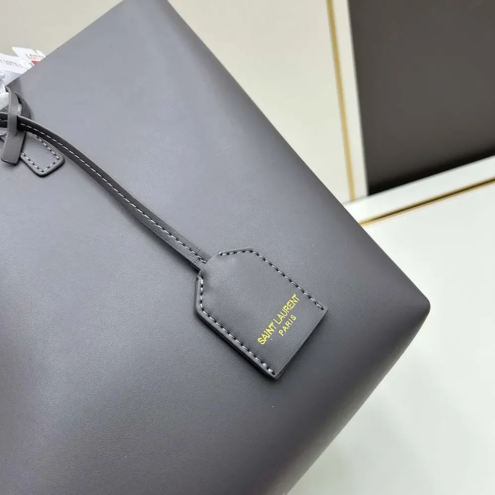 Saint Laurent YSL Shopping Saint Laurent Leather for Unisex in Grey