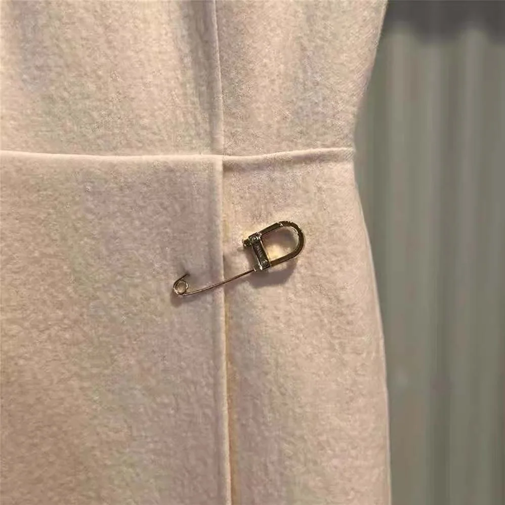 Prada Washed Twill Minidress with Safety Pin for Women in White Prada Washed Twill Minidress with Safety Pin for Women in White