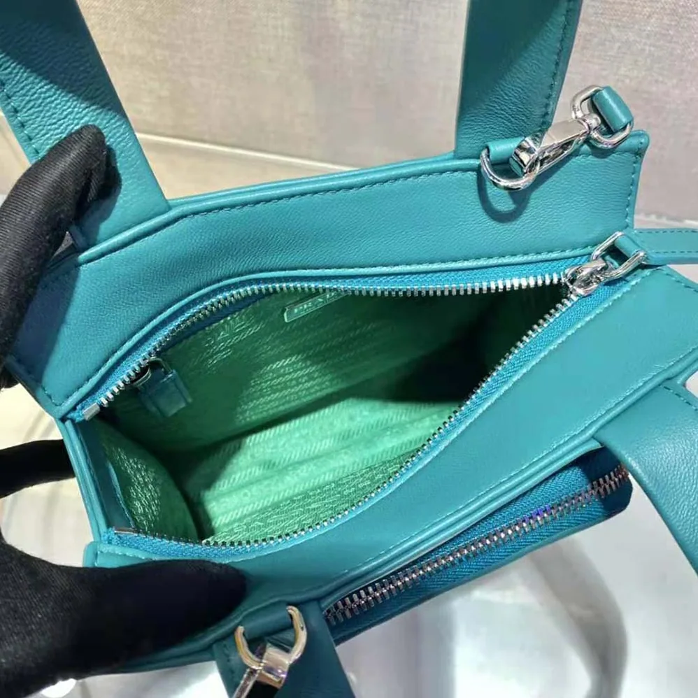 Prada Nappa Leather Tote Bag for Women in Lime Prada Nappa Leather Tote Bag for Women in Lime