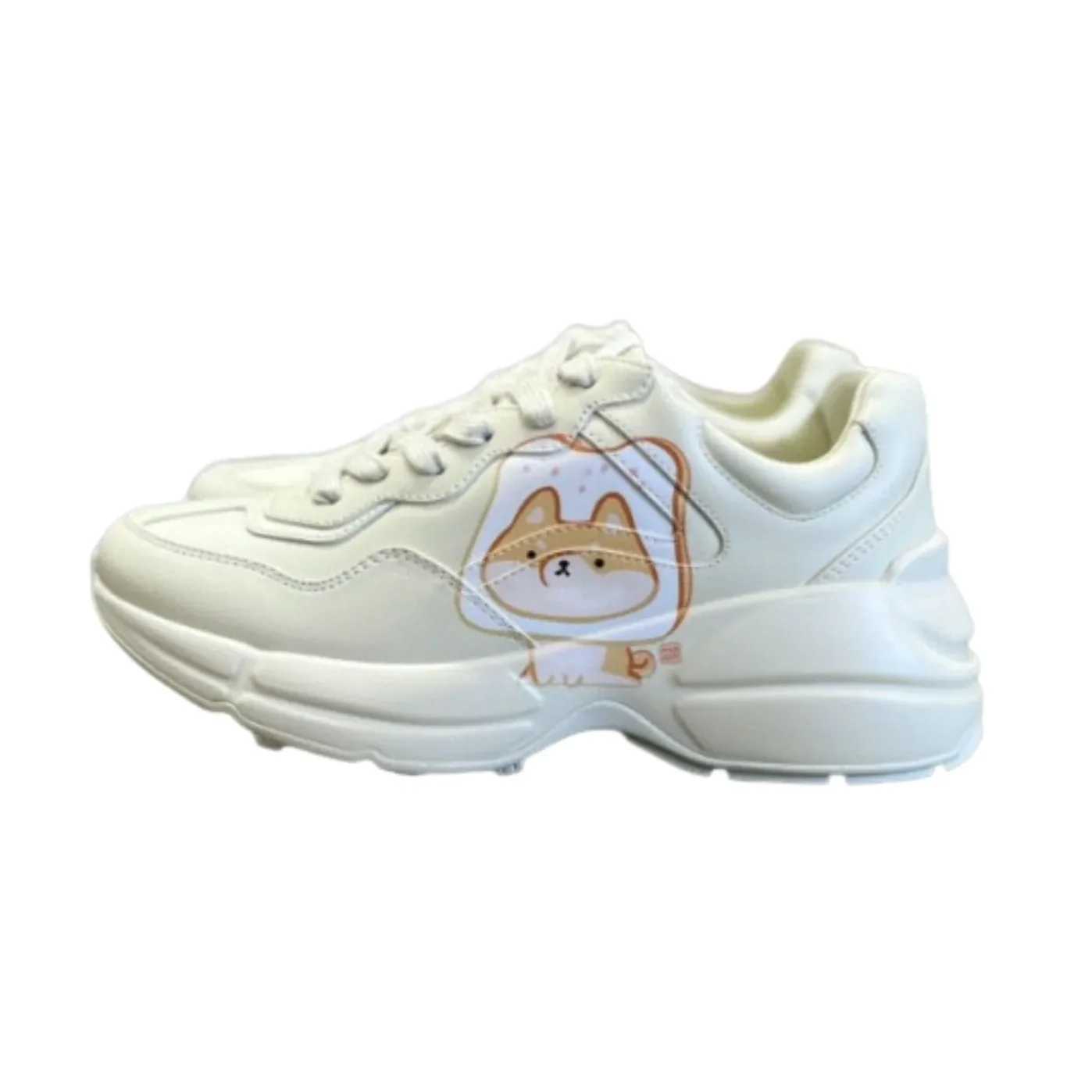 Gucci Rhyton Sneaker With Animal Print White Gucci Rhyton Sneaker With Animal Print White