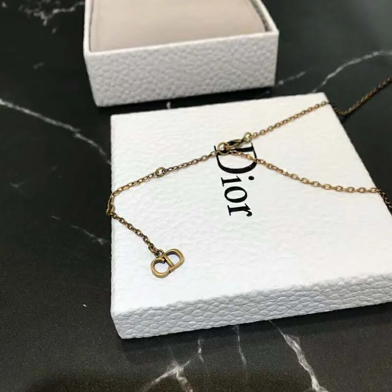 Dior D-Murrine Necklace Aged Gold for Women in Tone Metal Murano Glass Dior D-Murrine Necklace Aged Gold for Women in Tone Metal Murano Glass