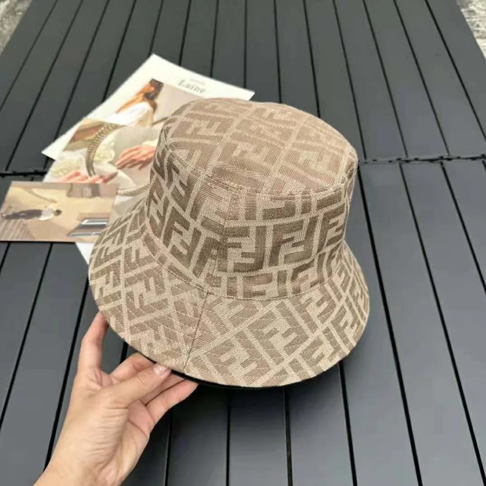 Fendi Brown Fabric Hat for Women