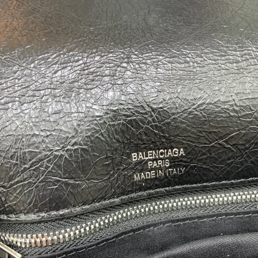 Balenciaga BB Soft Small Flap Bag in Black Peach Calfskin for Women