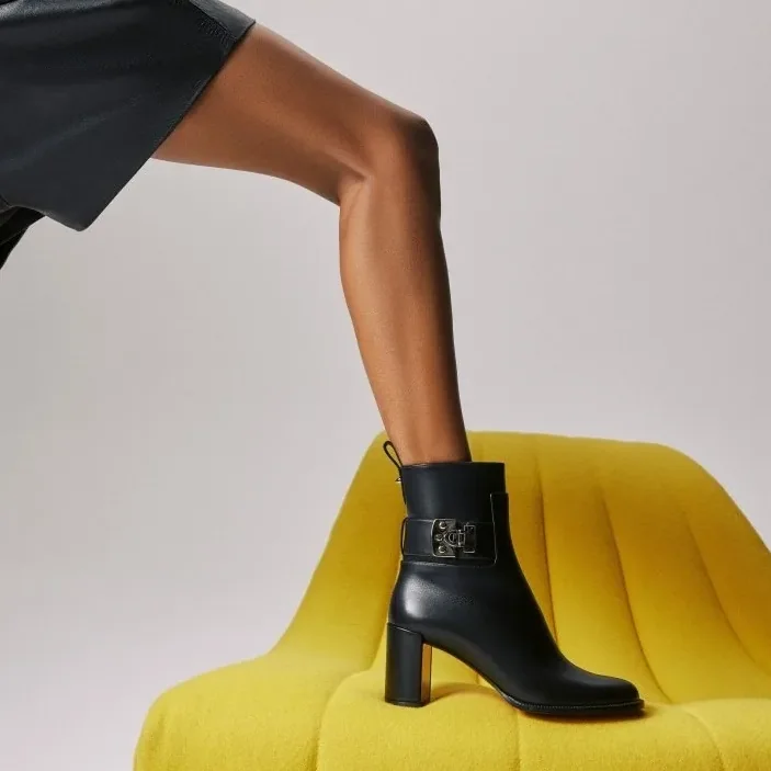 Christian Louboutin Booty Lock Low Boots Black