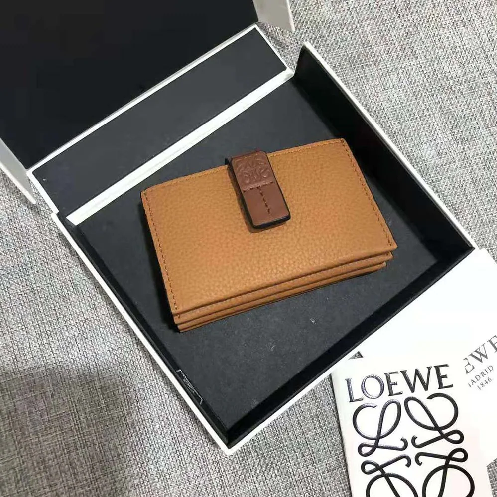 Loewe Accordion Cardholder in Soft Grained Calfskin for Women in Brown Loewe Accordion Cardholder in Soft Grained Calfskin for Women in Brown