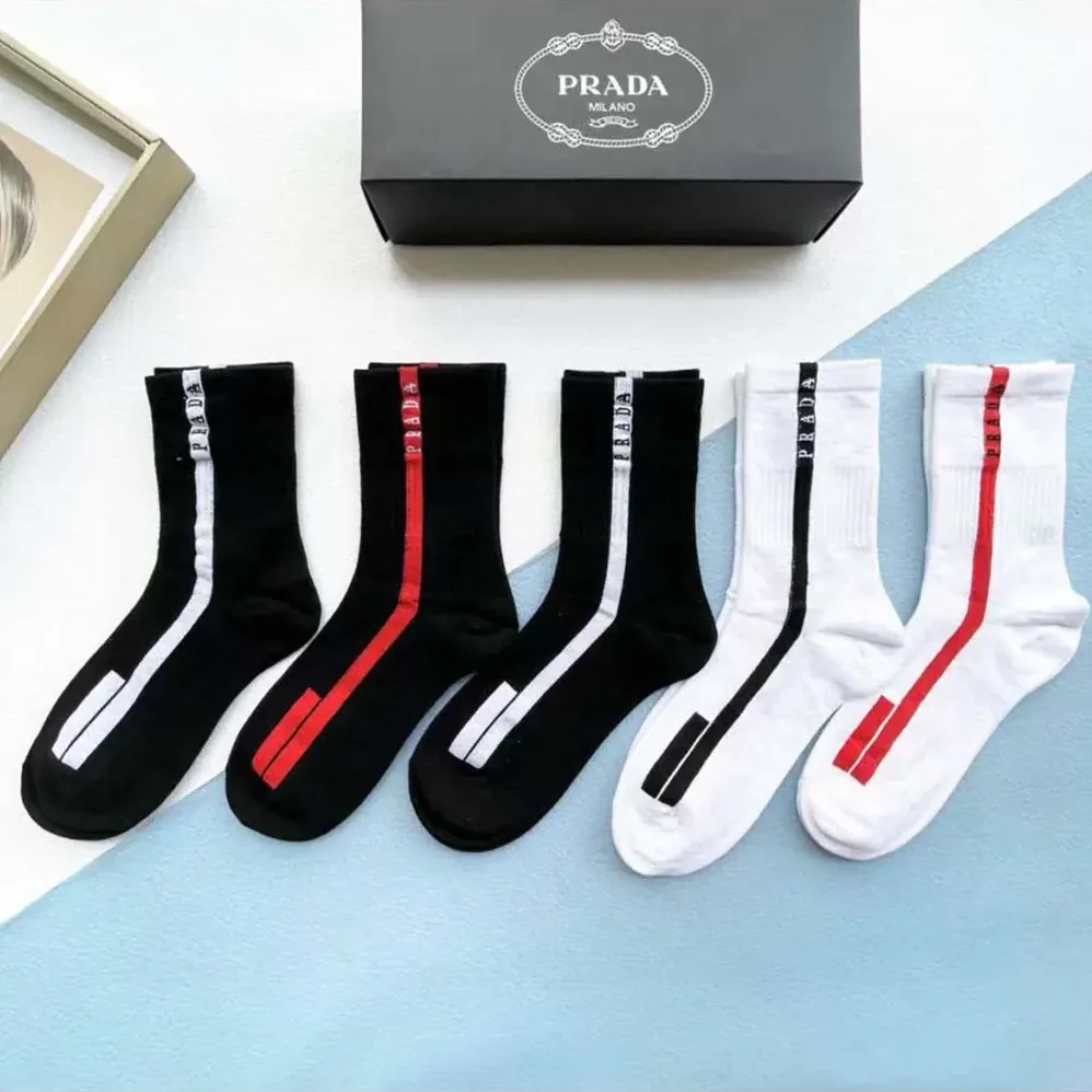 Prada Re-Nylon Knit Socks 5pcs for Unisex Prada Re-Nylon Knit Socks 5pcs for Unisex