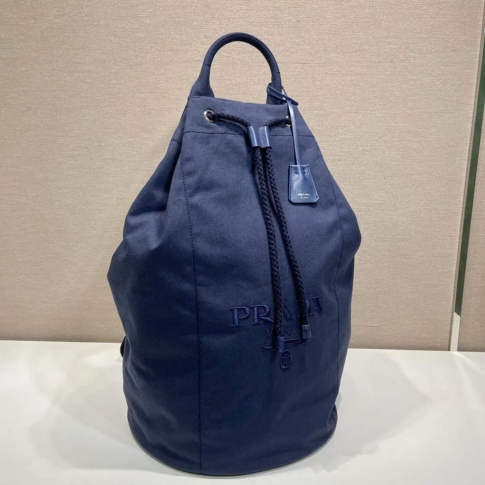 Prada Canvas Drawstring Duffle Bag for Unisex Prada Canvas Drawstring Duffle Bag for Unisex