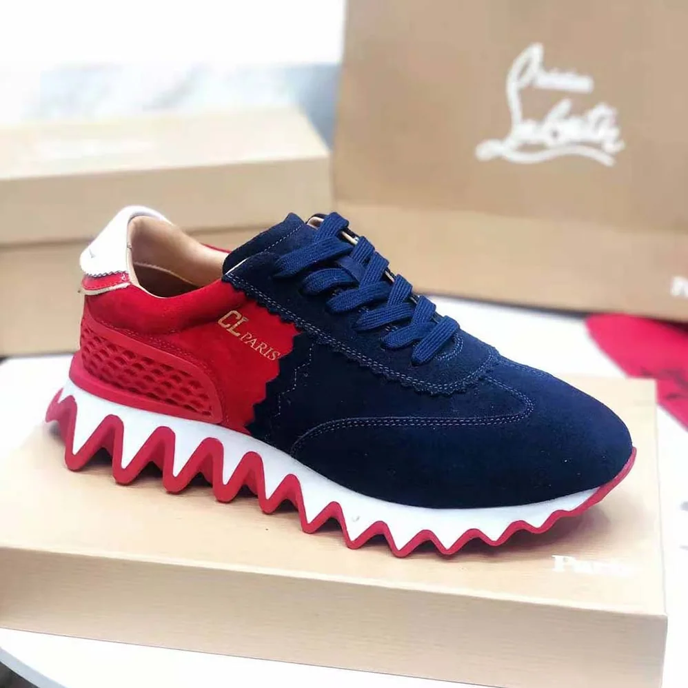 Christian Louboutin Loubishark Flat for Women in Navy Christian Louboutin Loubishark Flat for Women in Navy