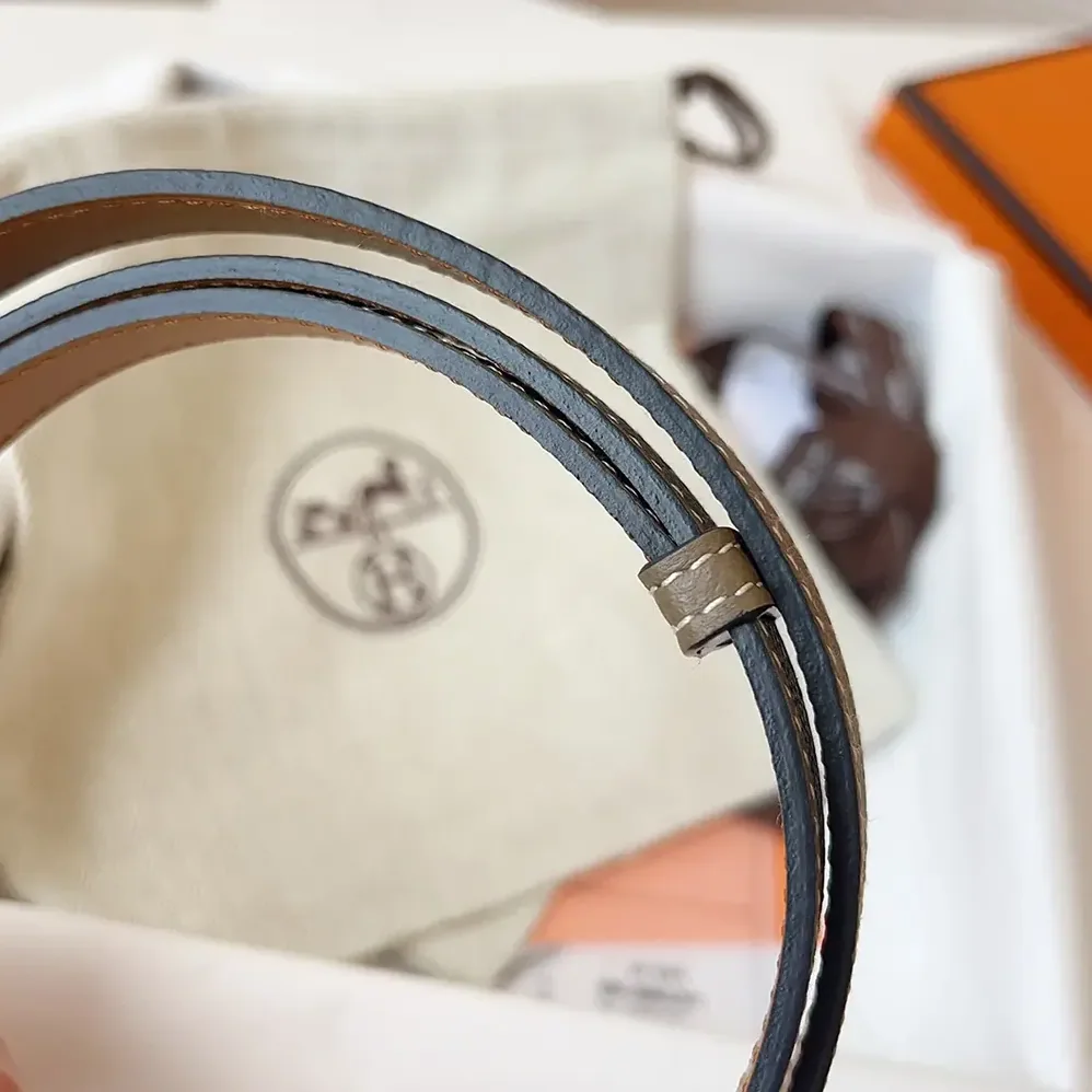 Hermes Kelly 18 Belt for Women in Grey