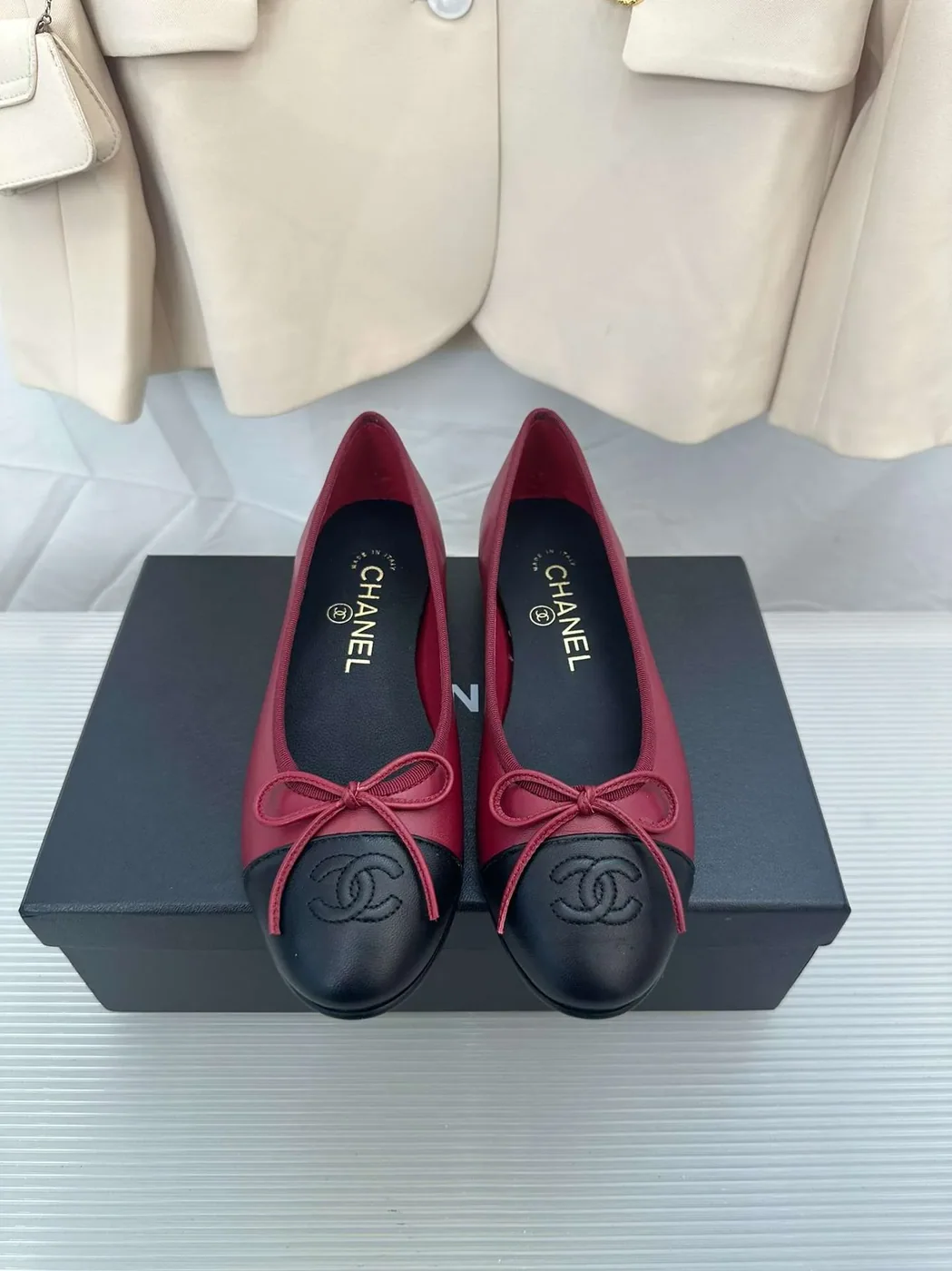 Chanel Ballerina Logo Ballet Burgundy Chanel Ballerina Logo Ballet Burgundy