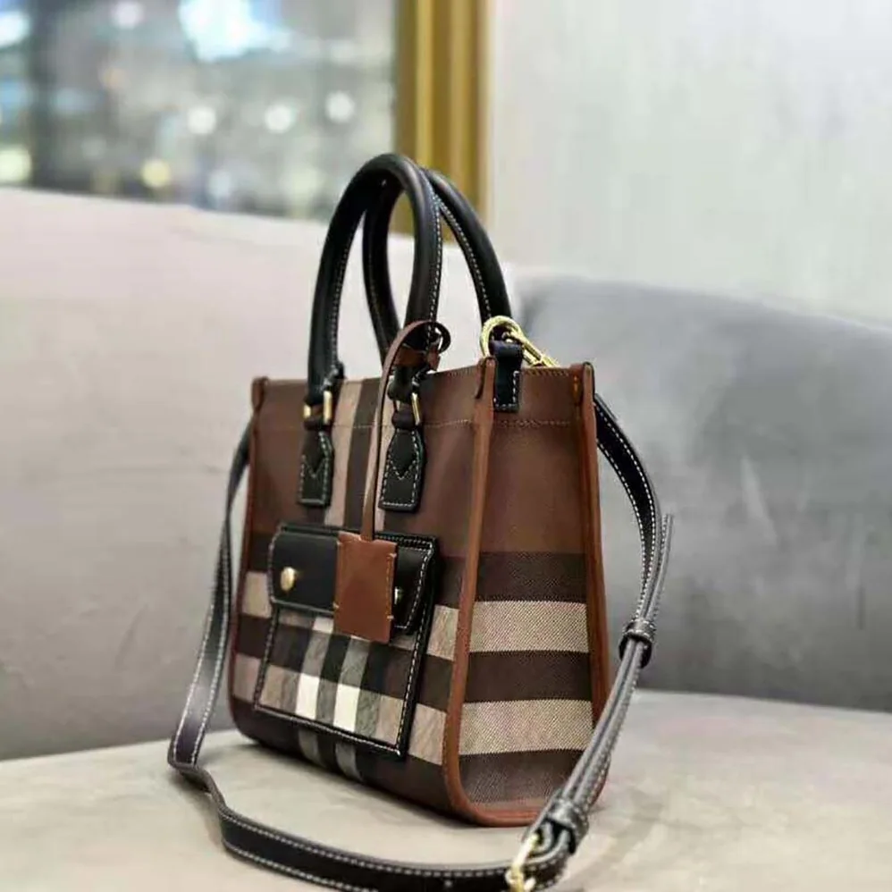 Burberry Mini Freya Tote for Women in Brown Burberry Mini Freya Tote for Women in Brown