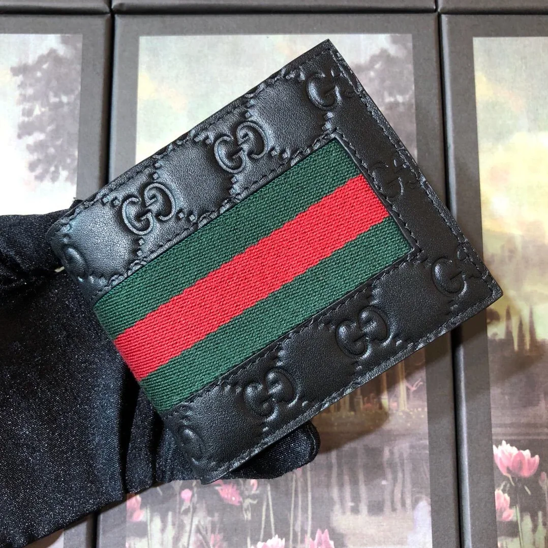 Gucci Web Wallet Black Green and red Web / GG Gucci Web Wallet Black Green and red Web / GG