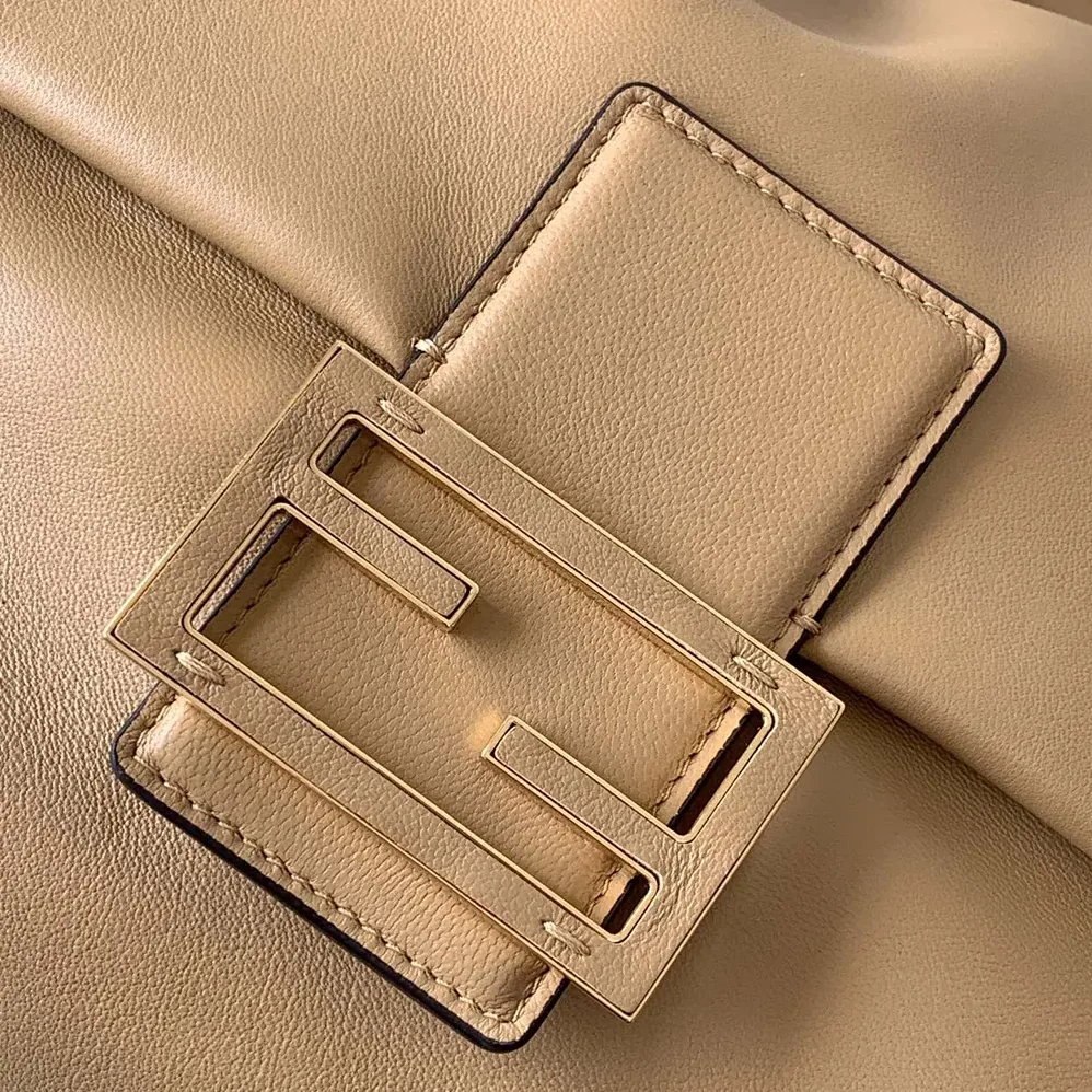 Fendi Mamma Baguette Large Cappuccino Nappa Leather Bag for Women Fendi Mamma Baguette Large Cappuccino Nappa Leather Bag for Women