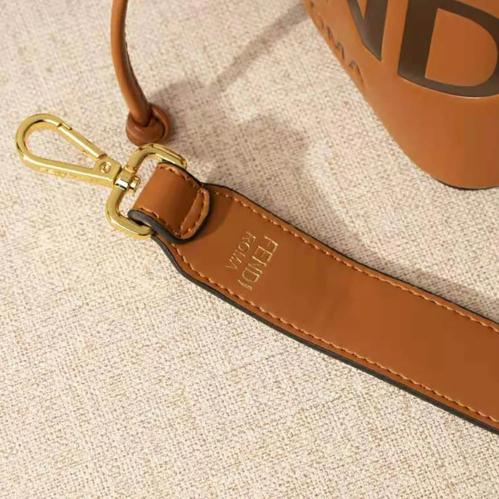 Fendi Mon Tresor Leather Mini Bag for Women in Brown