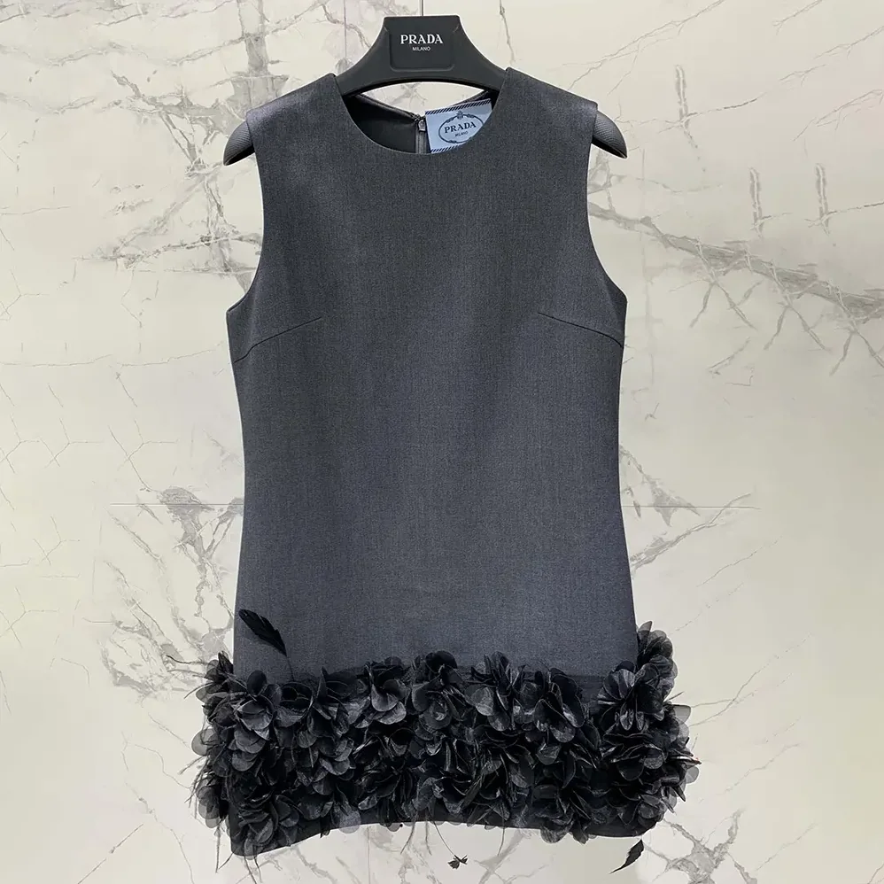Prada Embroidered Wool Mini for Women in dress Prada Embroidered Wool Mini for Women in dress