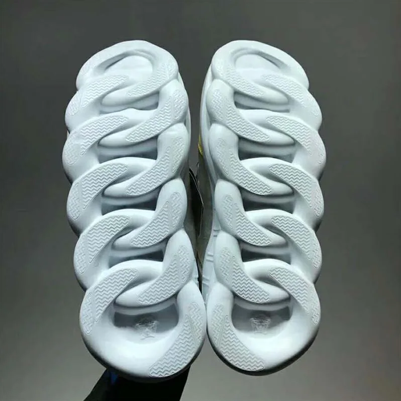 Versace Shoes Chain Reaction Sneakers for Men in Yellow Versace Shoes Chain Reaction Sneakers for Men in Yellow