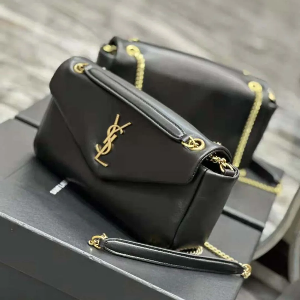 Saint Laurent YSL Calypso in Lambskin for Women in Black