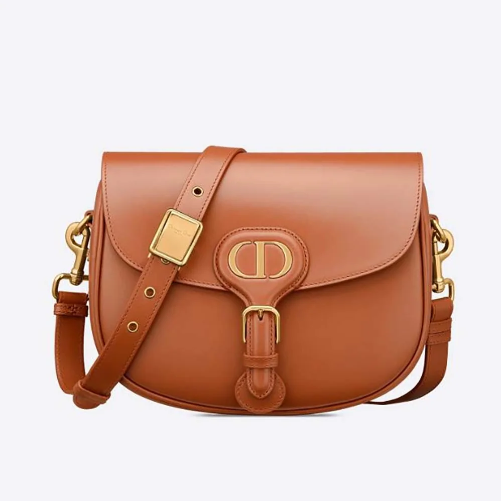 Dior Medium Dior Bobby Bag Dark Tan Box Calfskin for Women