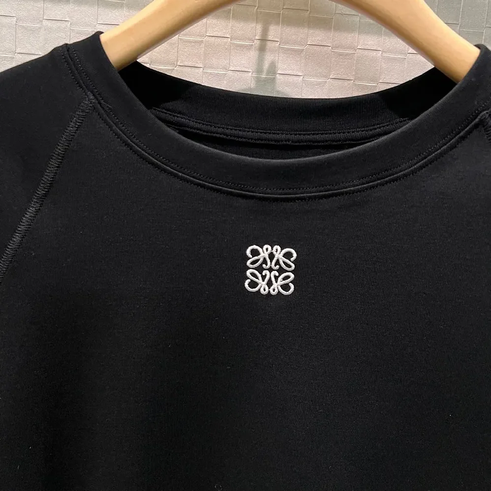 Loewe Small Fit T-Shirt in Cotton Blend for Women in Black Loewe Small Fit T-Shirt in Cotton Blend for Women in Black