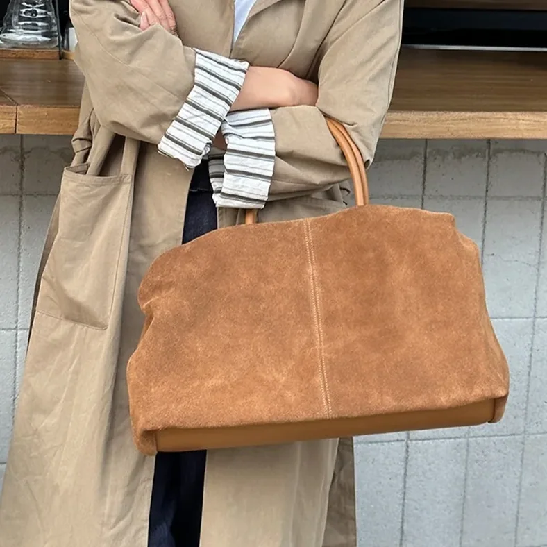 Matte Cowhide Premium Retro in style Commuter Tote Bag