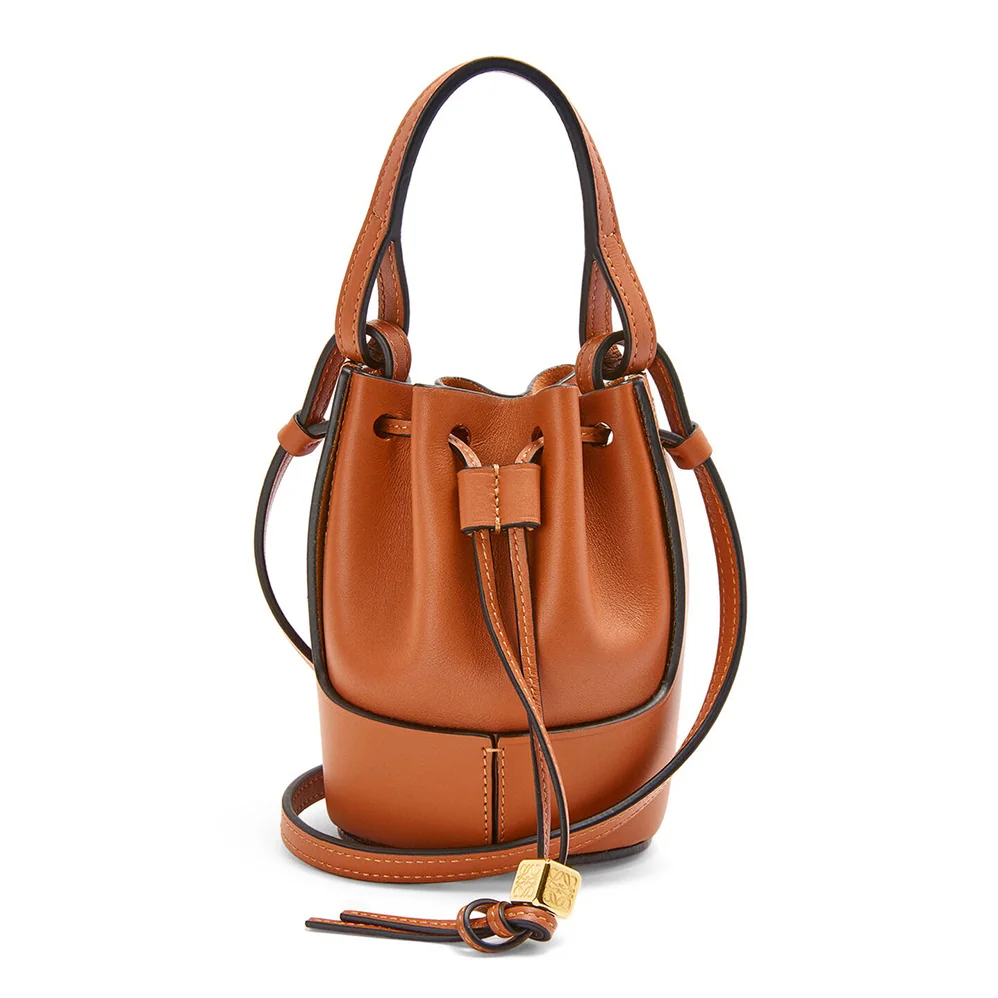 Loewe Nano Balloon Bag in Nappa and Calfskin for Women in Brown Loewe Nano Balloon Bag in Nappa and Calfskin for Women in Brown