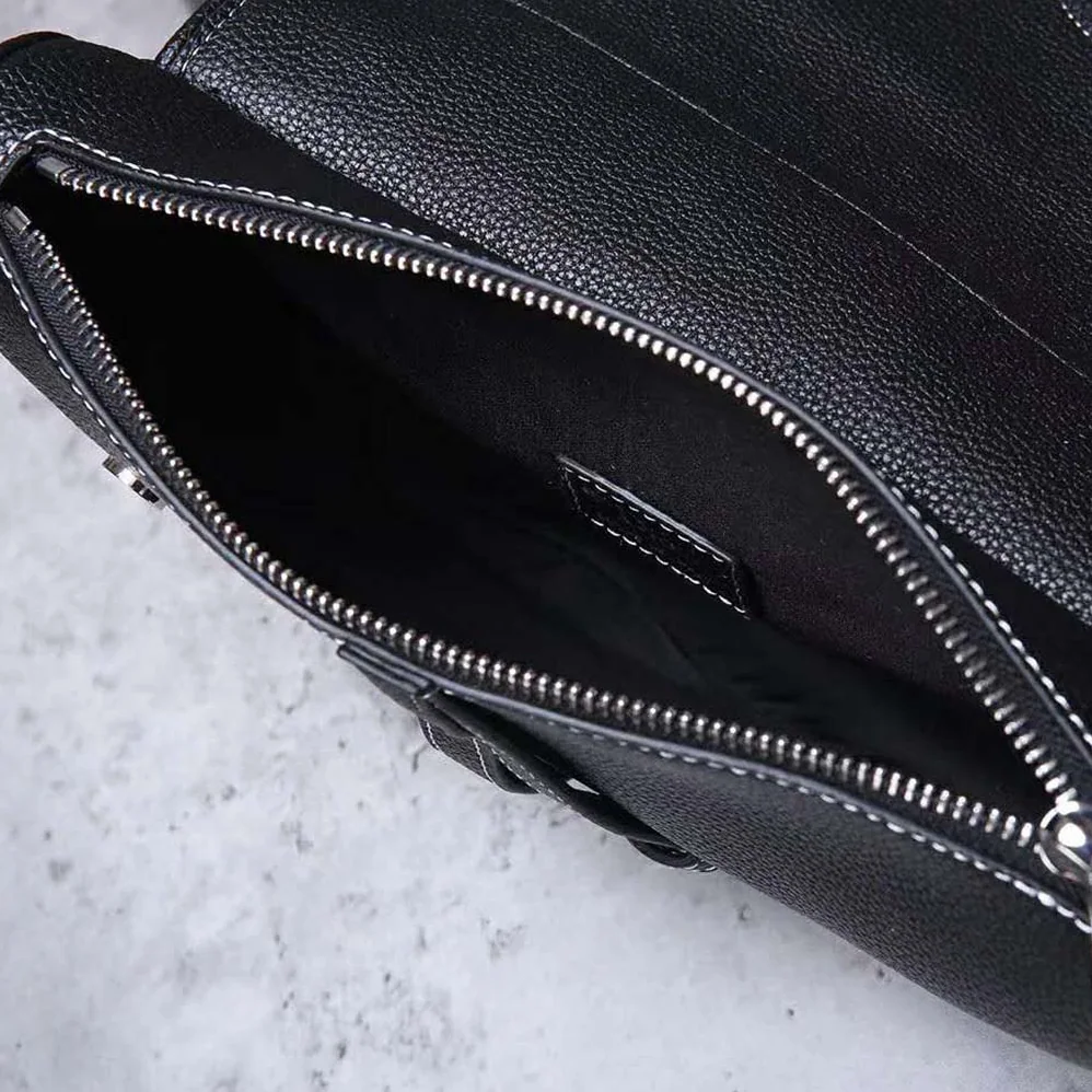 Dior Saddle Bag in Black Calfskin for Men
