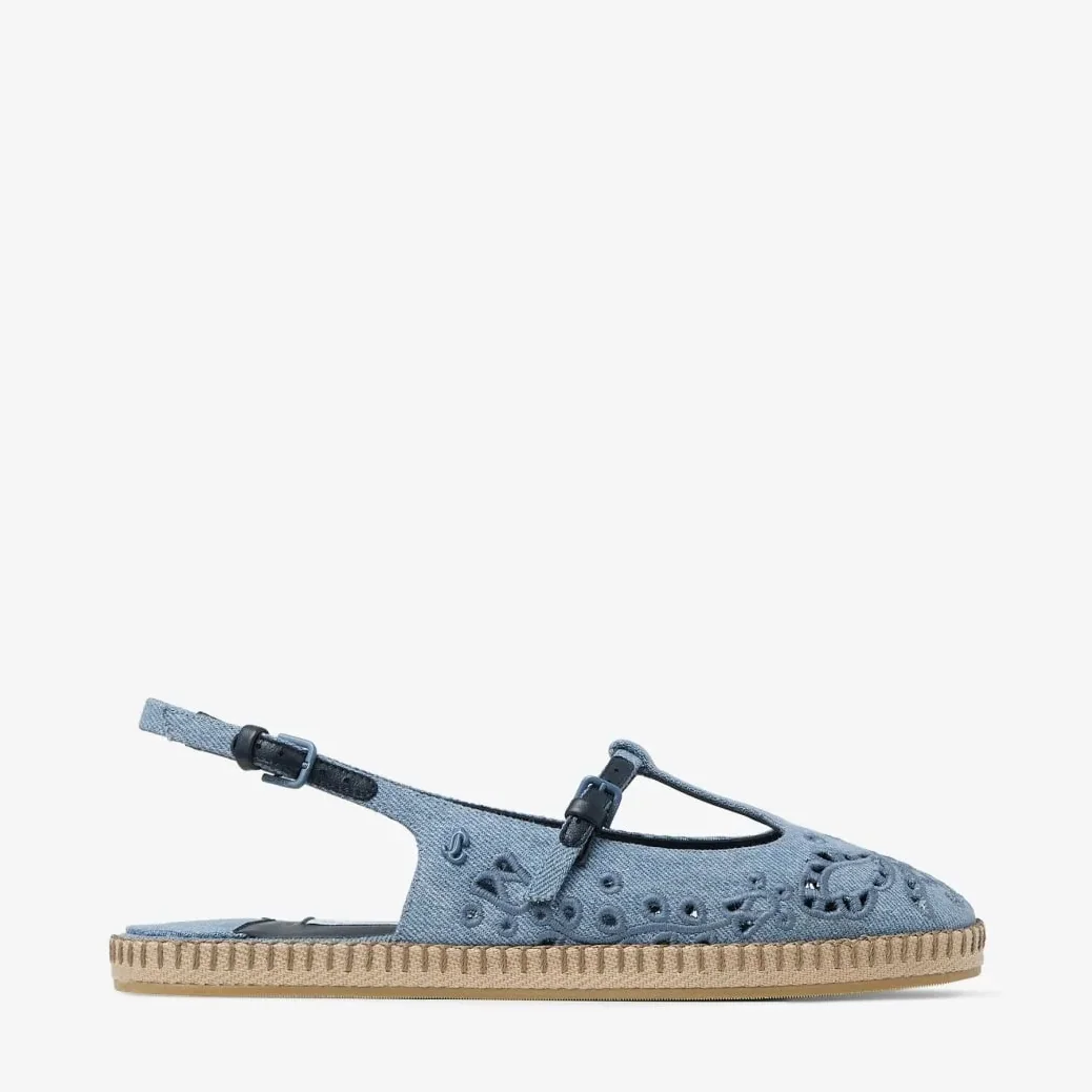Jimmy Choo Amiee Flat Blue Haze AMIEEFLATDXY Jimmy Choo Amiee Flat Blue Haze AMIEEFLATDXY