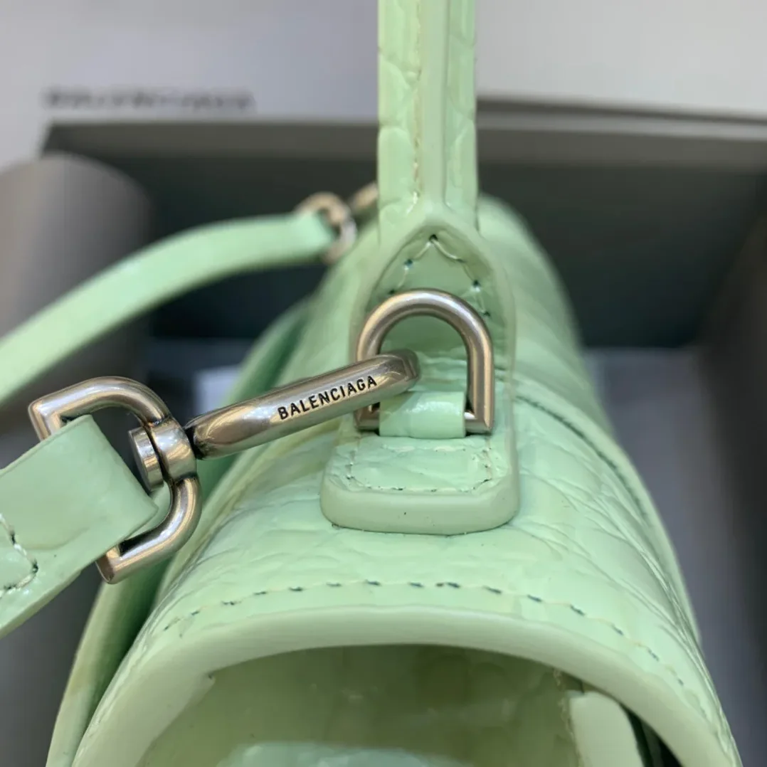 Balenciaga Hourglass Small Handbag In Light Green Balenciaga Hourglass Small Handbag In Light Green