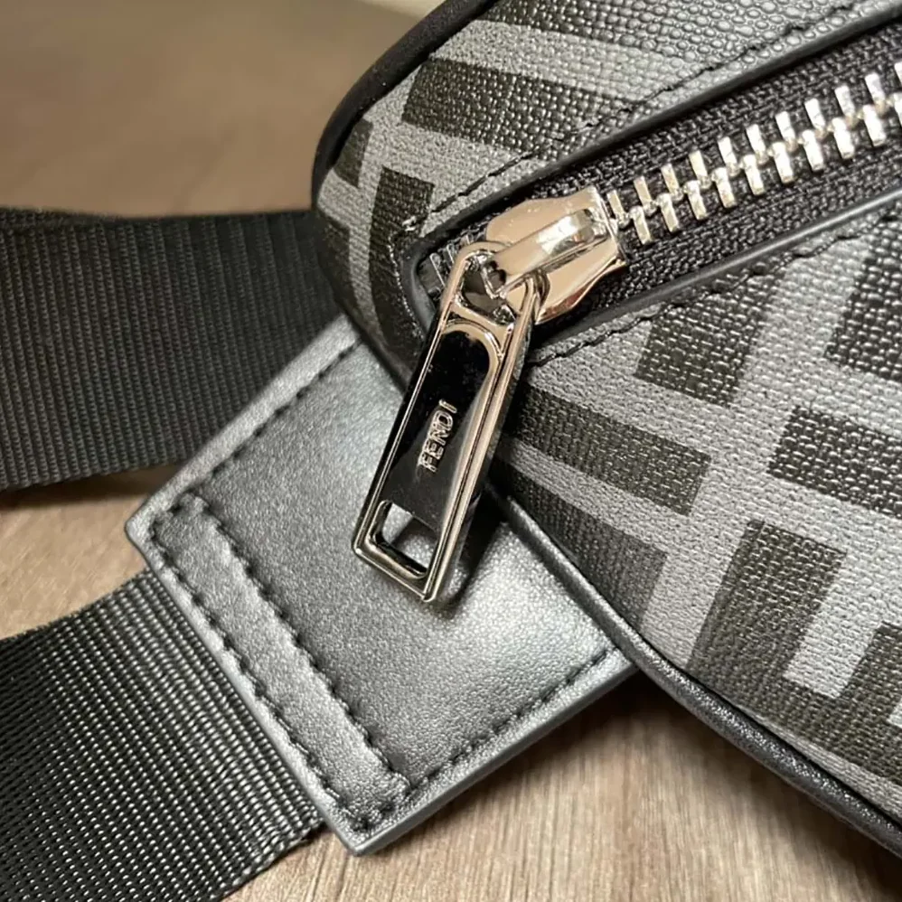 Fendi Diagonal Belt Bag Leather for Men in Gray Fendi Diagonal Belt Bag Leather for Men in Gray