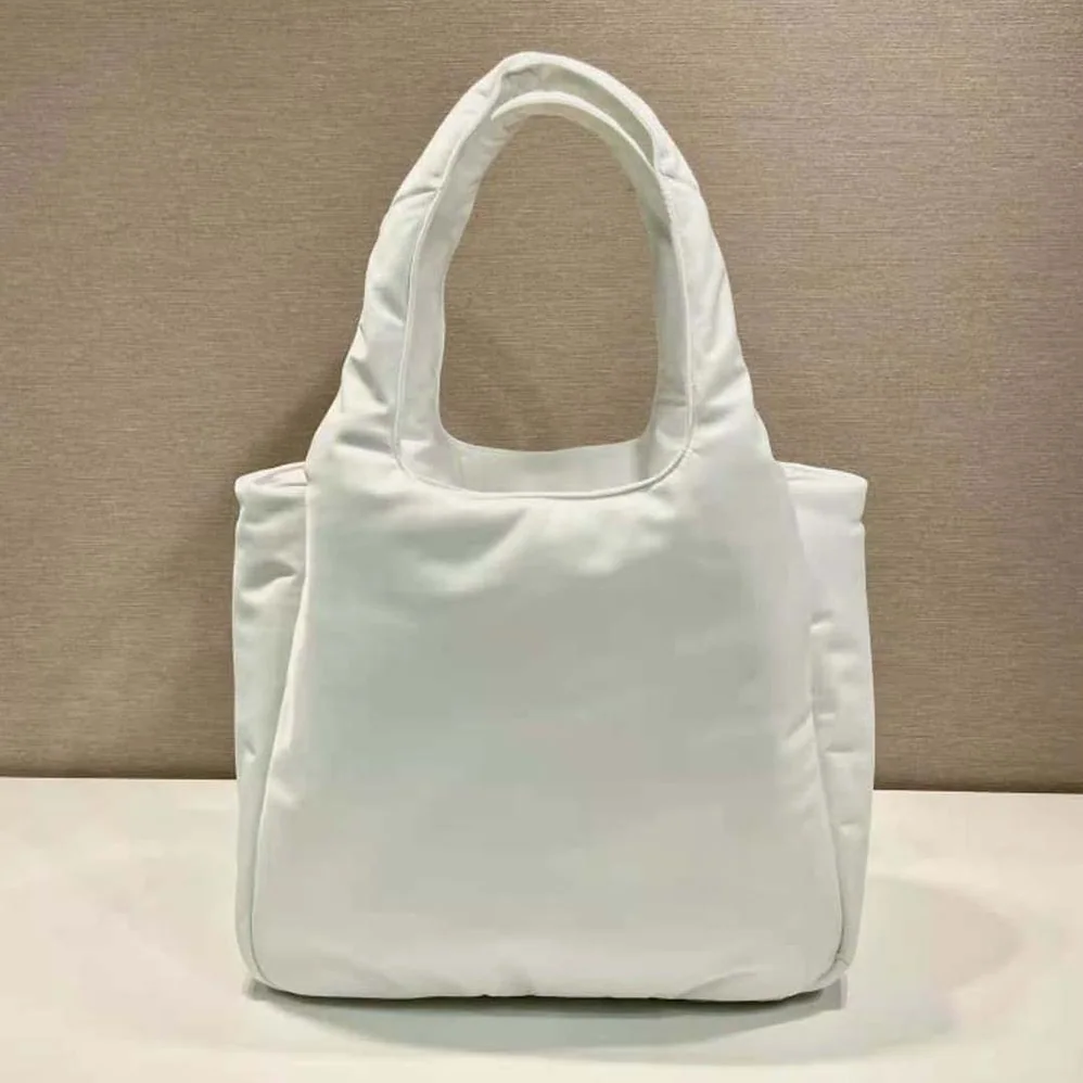 Prada Large Padded Re-Nylon Tote Bag for Women in White Prada Large Padded Re-Nylon Tote Bag for Women in White