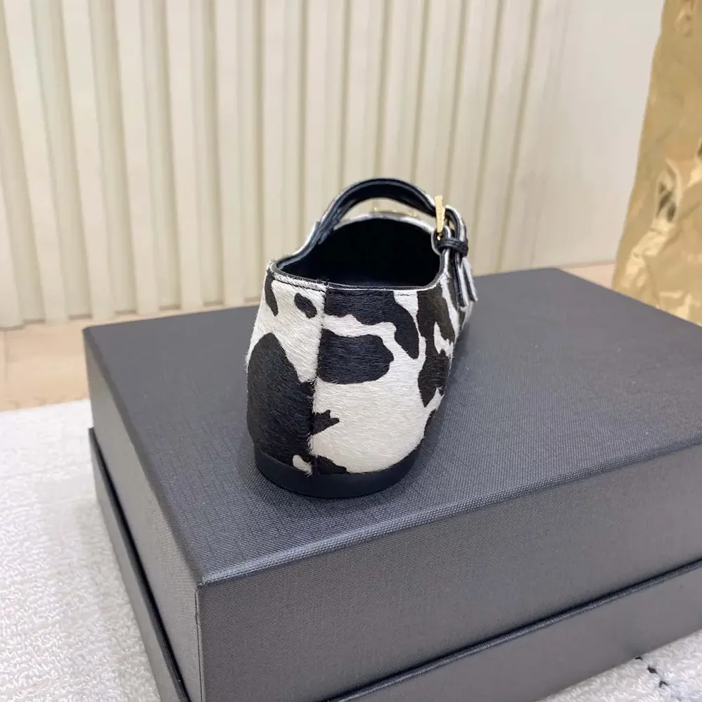 Prada Printed Leather Ballerinas for Women Prada Printed Leather Ballerinas for Women