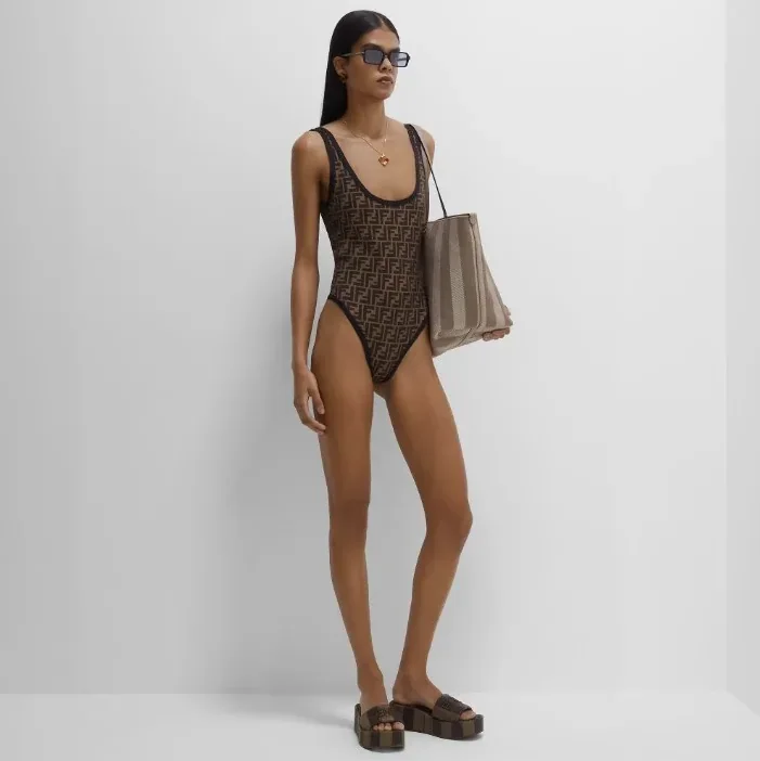 Fendi Reversible Swimsuit Brown FXB922ADHBF0GME Fendi Reversible Swimsuit Brown FXB922ADHBF0GME