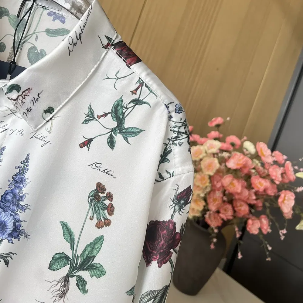 Dior Herbarium Illustration Short for Men in Sleeved Shirt