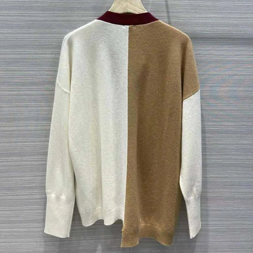 Loewe Anagram Asymmetric Cardigan in Wool for Women