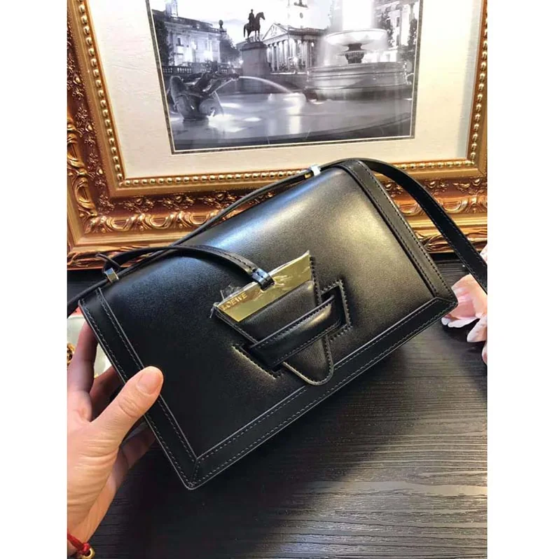 Loewe Barcelona Small Bag in Calfskin Leather for Women in Black