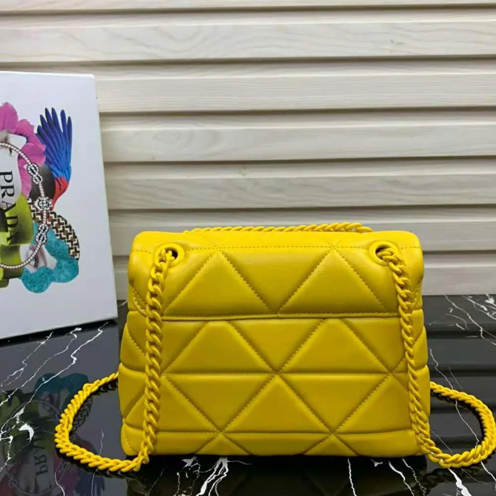 Prada Small Nappa Leather Prada Spectrum Bag for Women in Yellow