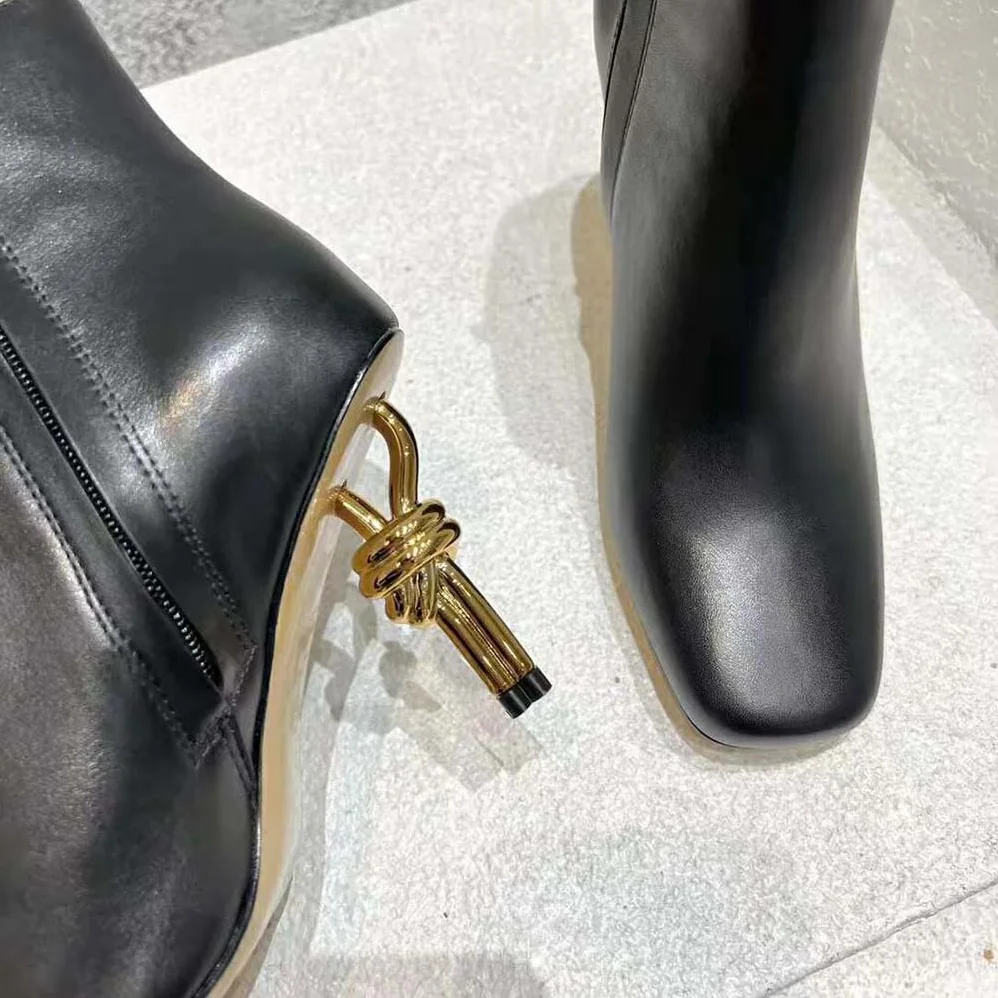 Bottega Veneta Knot Ankle Boot for Women in Black
