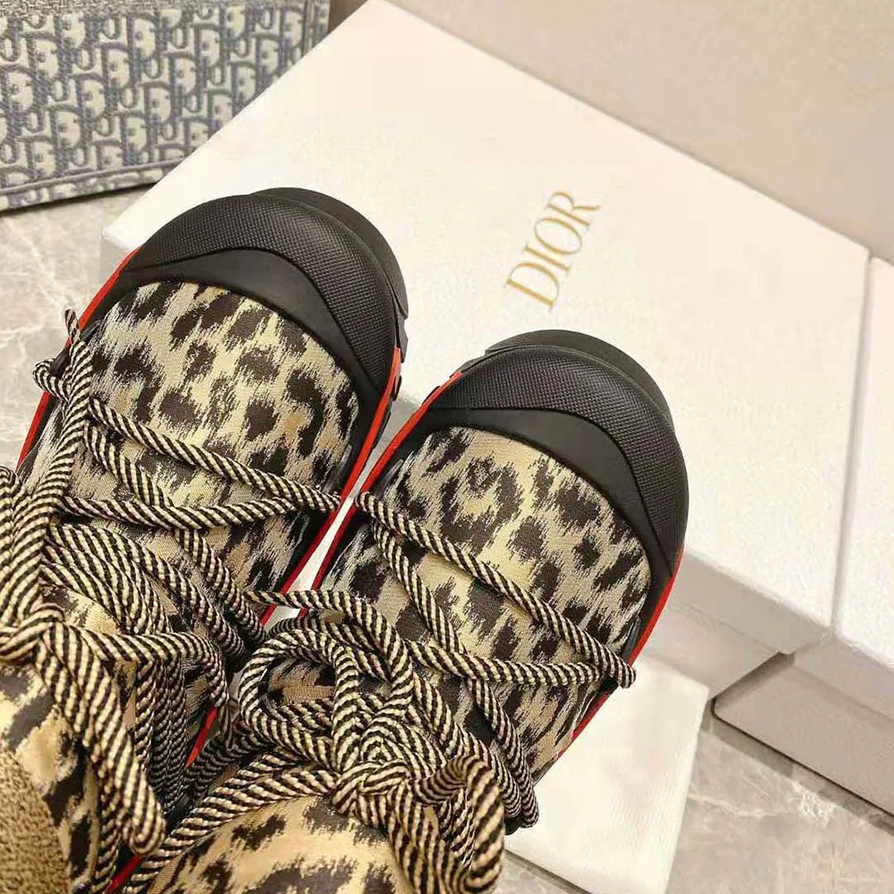 Dior Dioralps Snow Boot Beige Multicolor Mizza Shiny Nylon for Women Dior Dioralps Snow Boot Beige Multicolor Mizza Shiny Nylon for Women
