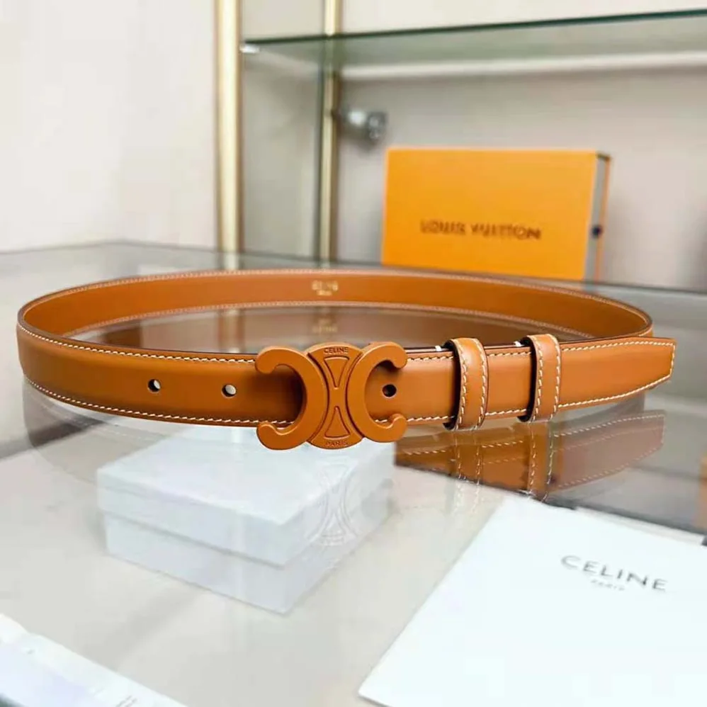 Celine Medium Cuir Triomphe Belt in Natural Calfskin for Women Celine Medium Cuir Triomphe Belt in Natural Calfskin for Women