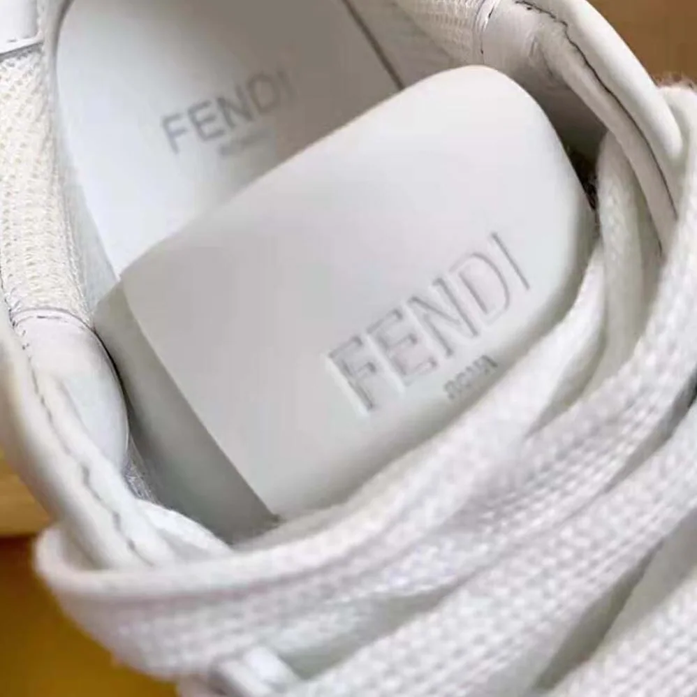 Fendi Sneakers White Leather Low for Men in Tops