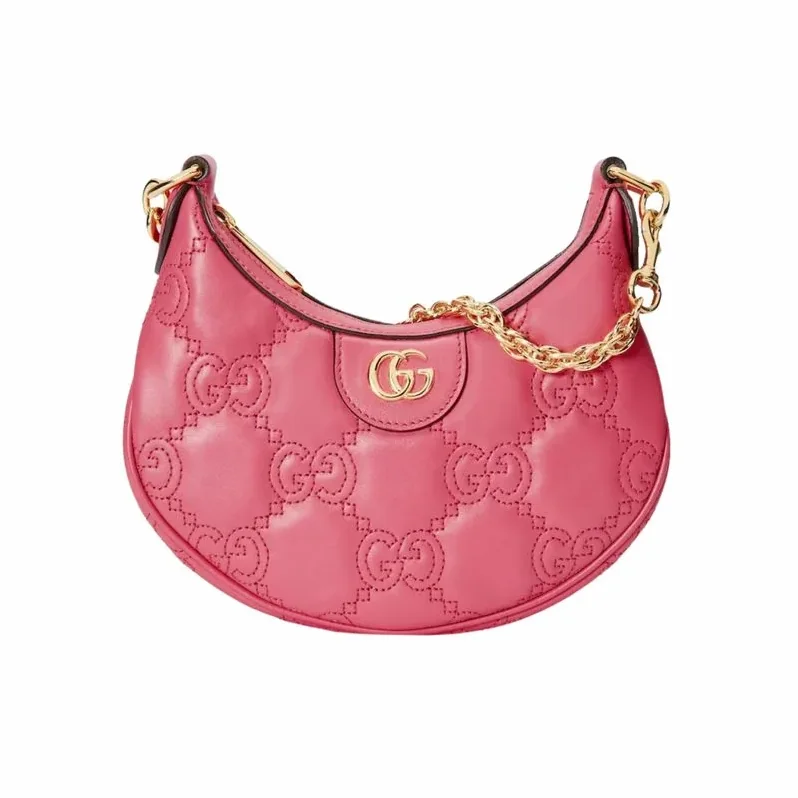 Gucci GG Matelassé Mini Pink Bag UM8IG 6627- 8.2 Inches/ Gucci GG Matelassé Mini Pink Bag UM8IG 6627- 8.2 Inches/