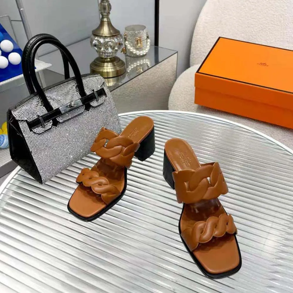 Hermes Gaby 60 Sandal in 6 cm High Heel for Women in Brown Hermes Gaby 60 Sandal in 6 cm High Heel for Women in Brown