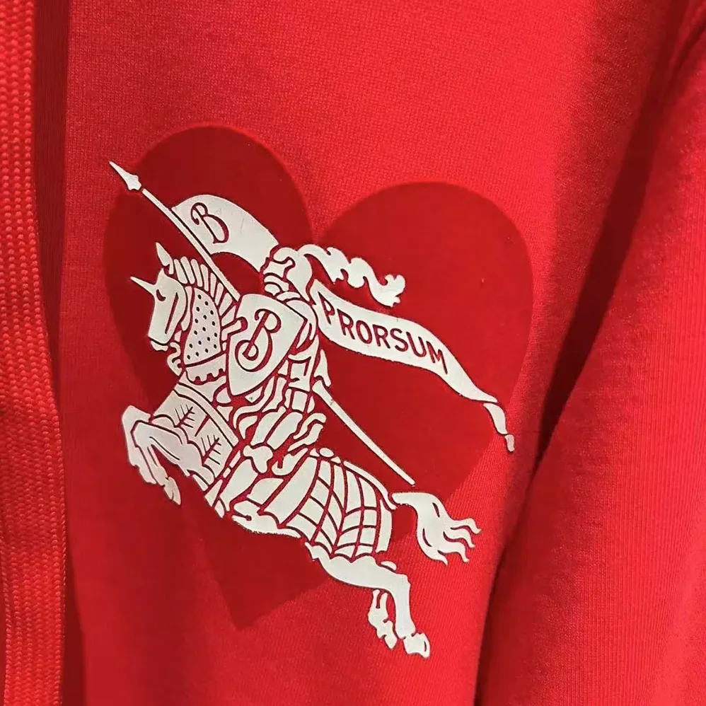 Burberry EKD Motif Cotton Sweatshirt for Men in Red