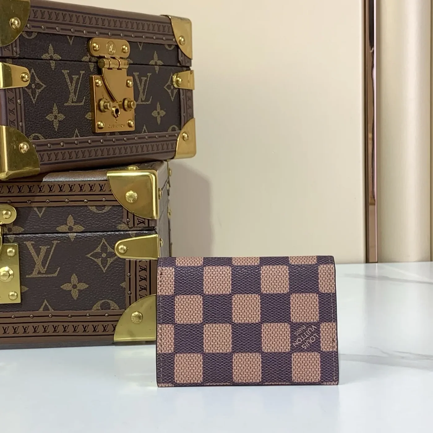 Louis Vuitton Slim Card Holder Wallet Brown / Louis Vuitton Slim Card Holder Wallet Brown /