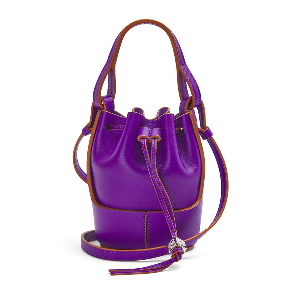 Loewe Nano Balloon Bag in Nappa and Calfskin for Women in Purple Loewe Nano Balloon Bag in Nappa and Calfskin for Women in Purple