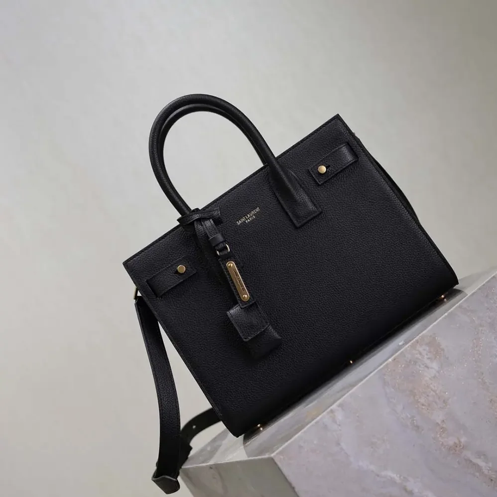 Saint Laurent YSL Baby Sac De Jour In Supple Grained Leather for Women in Black Saint Laurent YSL Baby Sac De Jour In Supple Grained Leather for Women in Black