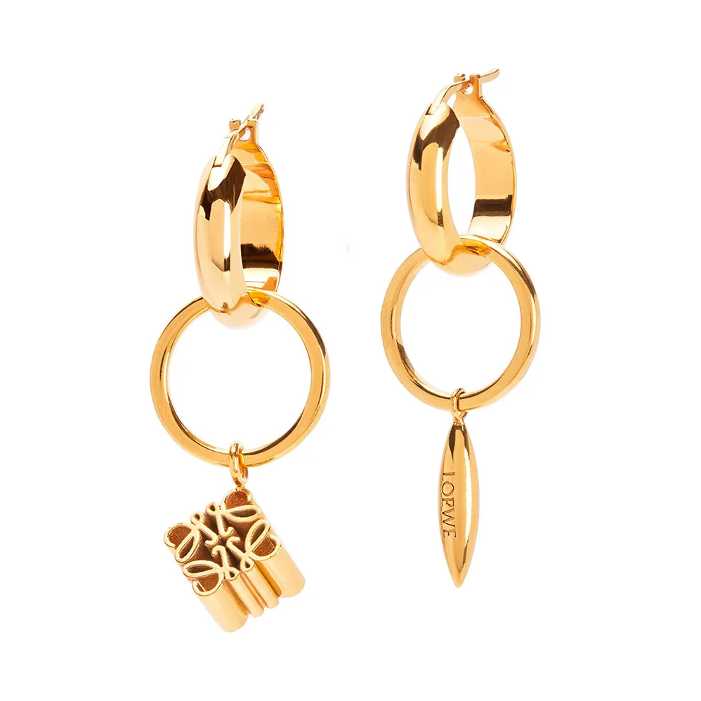 Loewe Anagram Asymmetric Earrings for Women